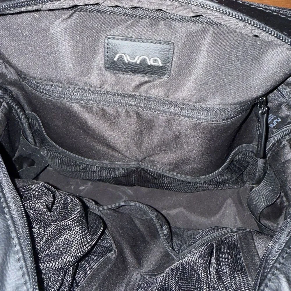 Nuna Unisex Carry it All Diaper Bag Backpack EUC Crossbody Strap Black Bag Only